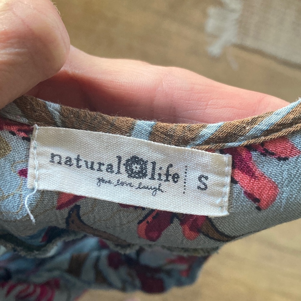 NATURAL LIFE Floral Jumpsuit SZ S - Blue and Pink with pockets - Picture 13 of 13